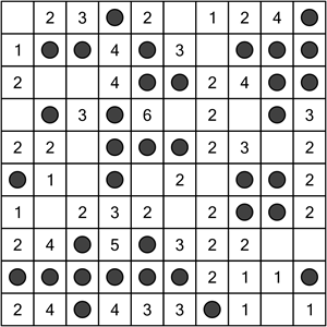 minesweeper puzzle solution