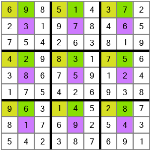 offset sudoku puzzle solution