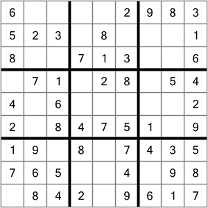 sudoku puzzle
