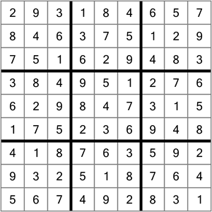 vudoku puzzle solution